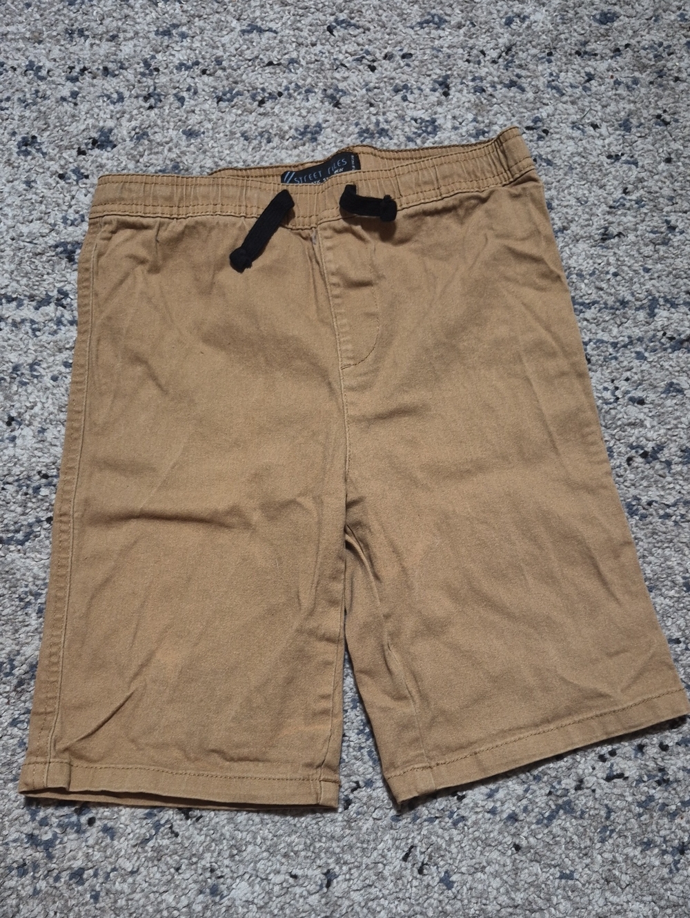 Kids Casual Drawstring Shorts in Tan